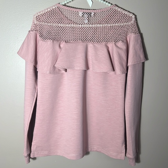 Jessica Simpson Mesh Ruffle Top - Picture 3 of 6